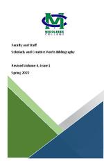 Faculty and Staff Scholarly and Creative Works Bibliography 2022 Revised